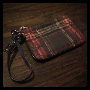 Coach wristlet change Purse in Plaid